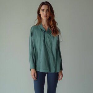 ❤️ okakie Dark Green Long Sleeve Shirt S